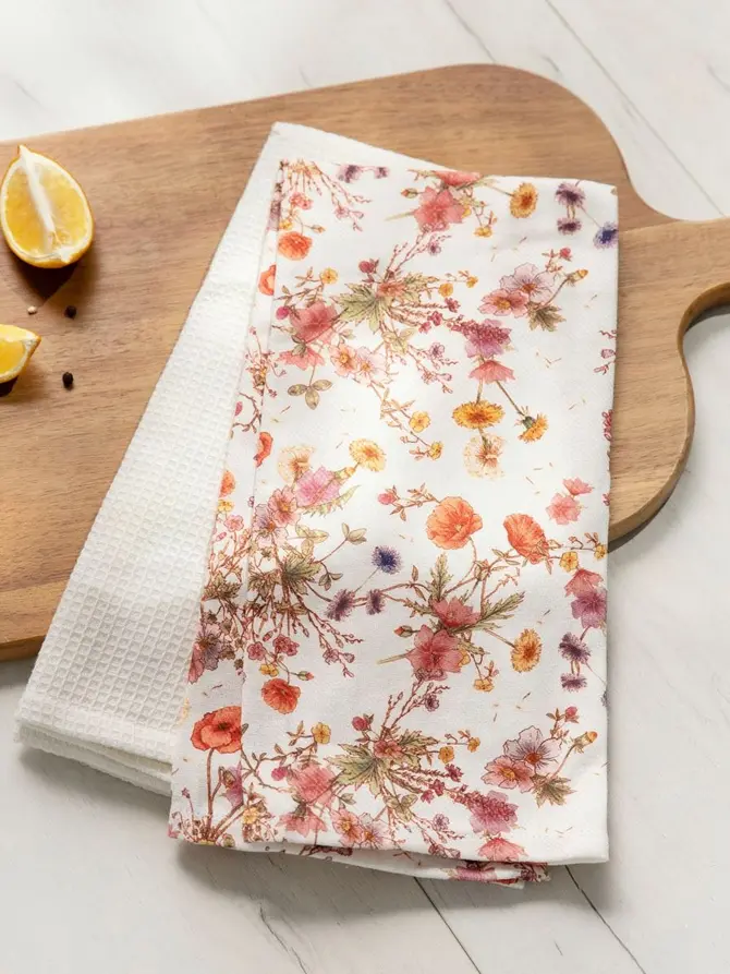 Zestaw ścierek kuchennych MEADOW FLOWERS w kwiatki 2*45x65 cm