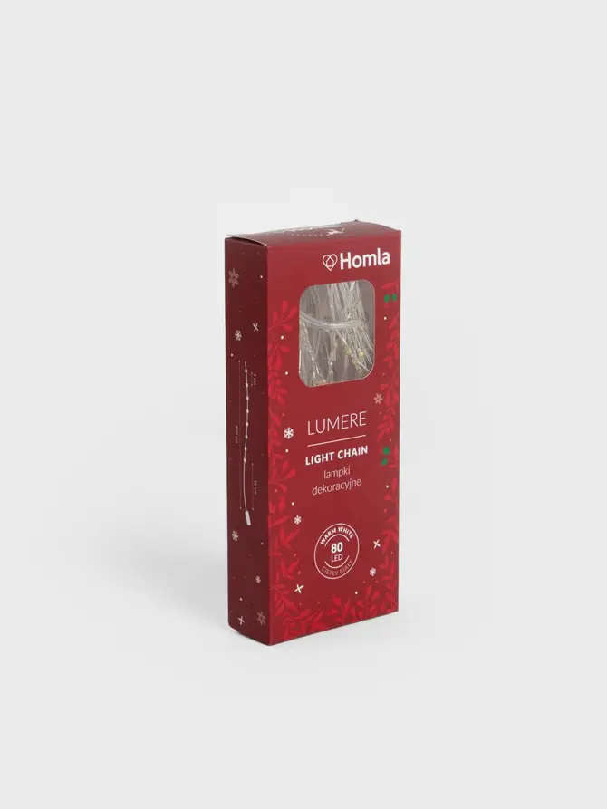 Lampki LUMERE dekoracyjne, światło: ciepła biel 80 LED