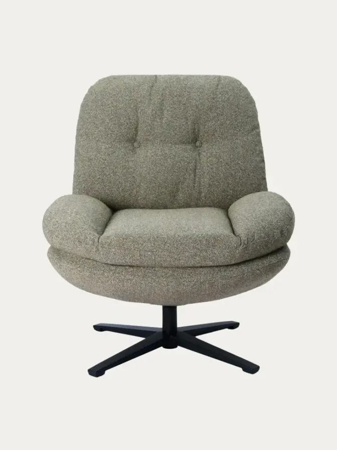 Fotel LUNARO obrotowy zielony 76x83x91 cm