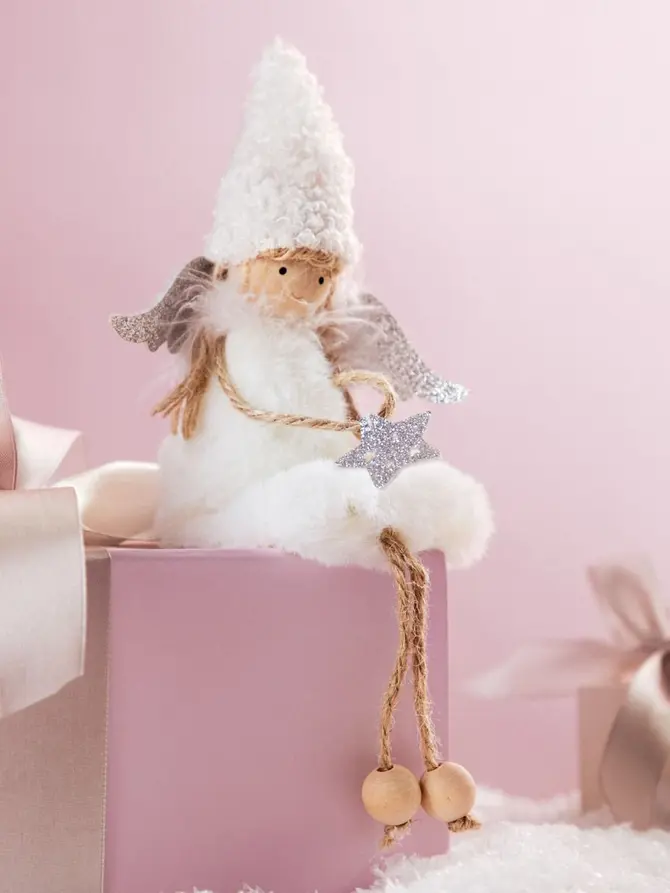 Zawieszka PLYS aniołek biały 26 cm