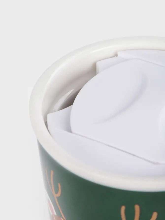 Kubek TEDINO zielony wysoki z pokrywką 0,5 l