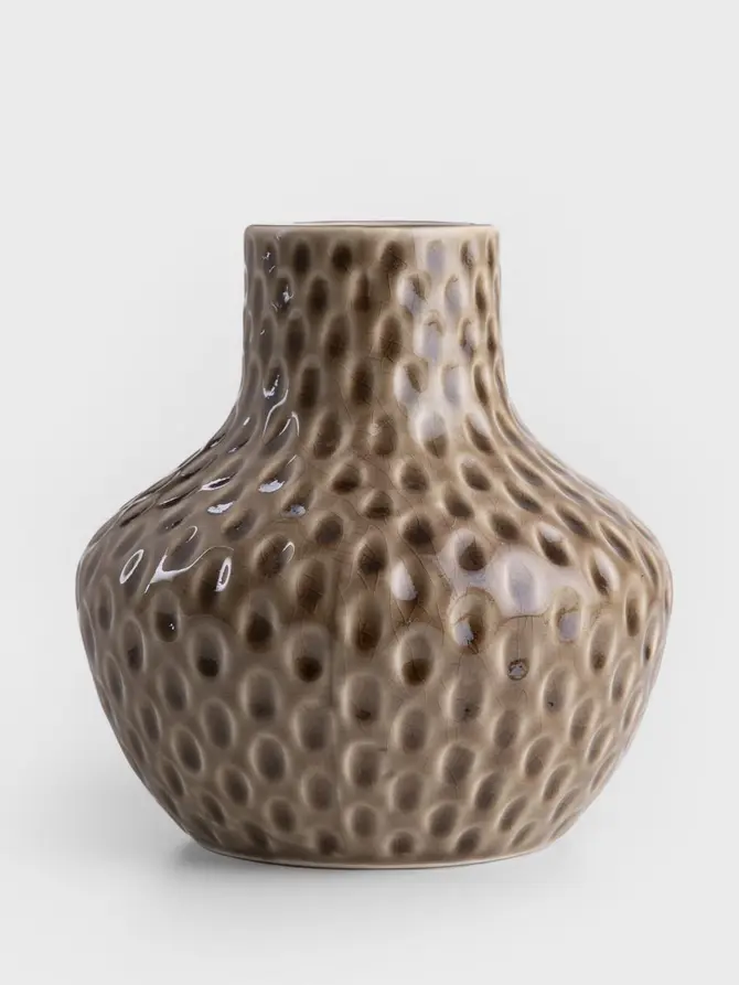 Wazon SISU w plamki beżowy 17x17x17 cm