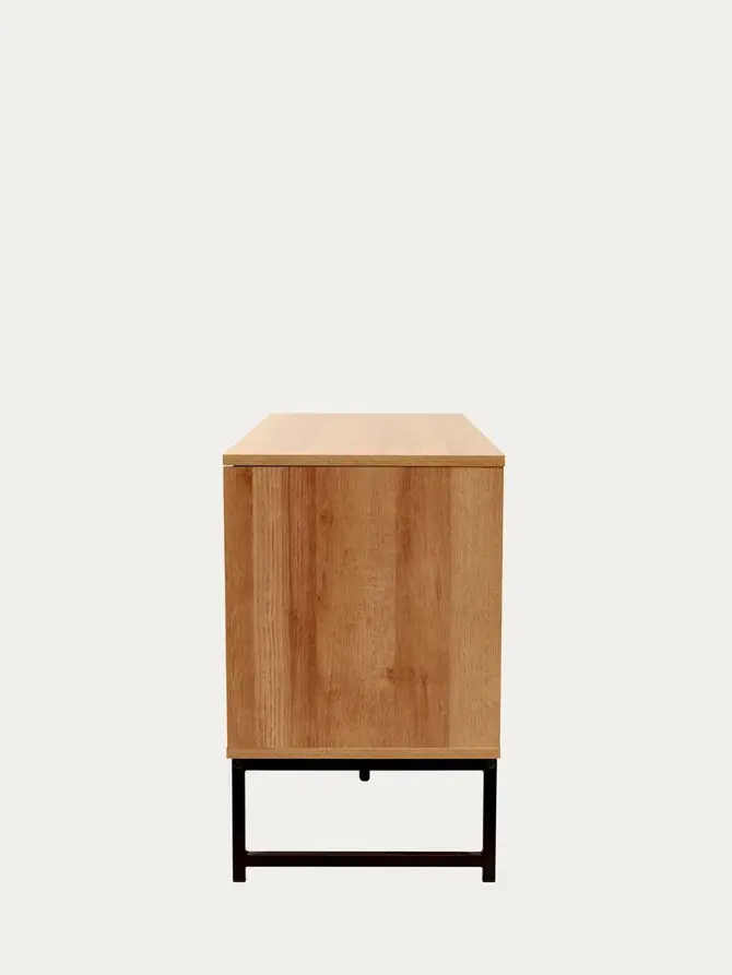 Szafka RTV SWEN natural z metalowymi nogami 120x38x60 cm