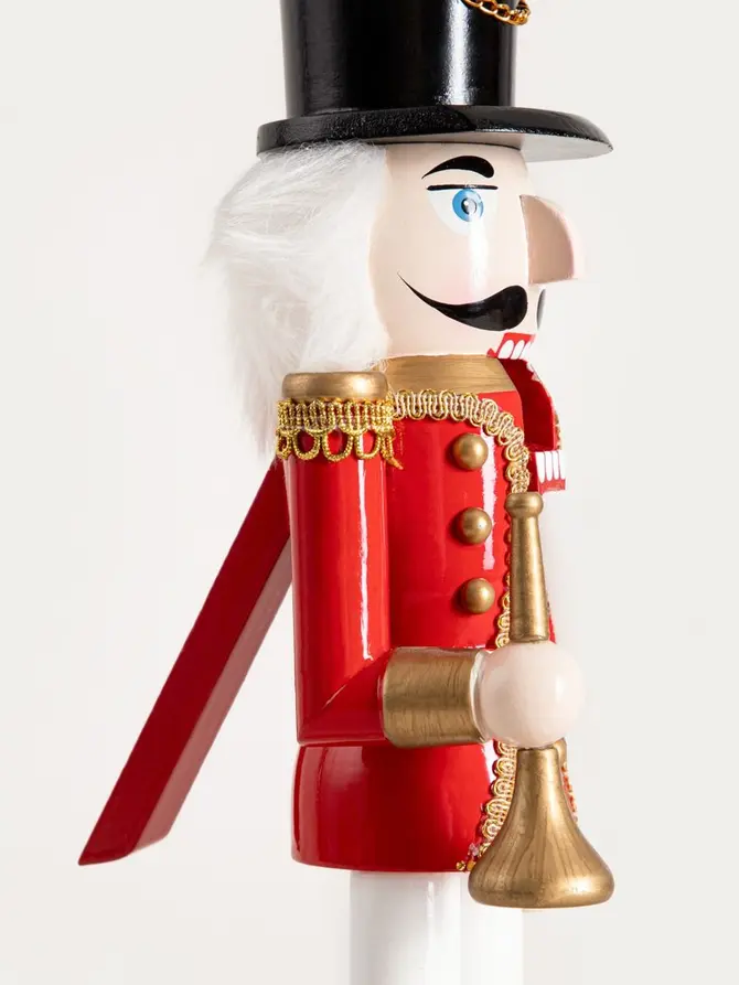 Figurka NUTCRACKER dziadek do orzechów z trąbką 38 cm