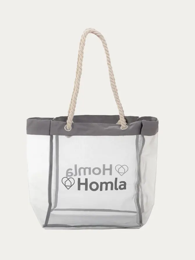 Torba HOMLA na zakupy szara 55x40x20 cm