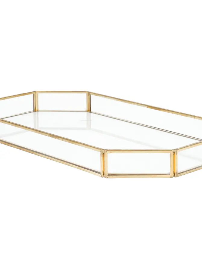 Taca GRAZIA ozdobna złota 27x15x2 cm