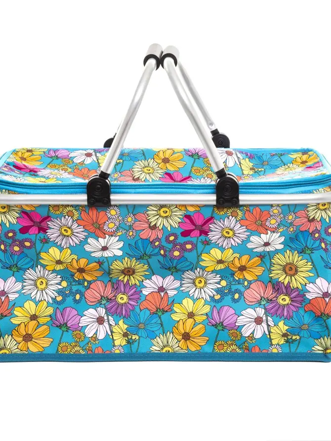 Kosz termiczny FLORAL AURA w kwiaty 47x23x25 cm
