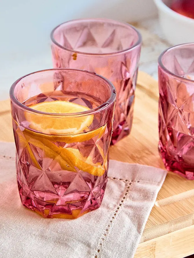 Zestaw szklanek LUNNA różowych 4 szt. 0,29 l
