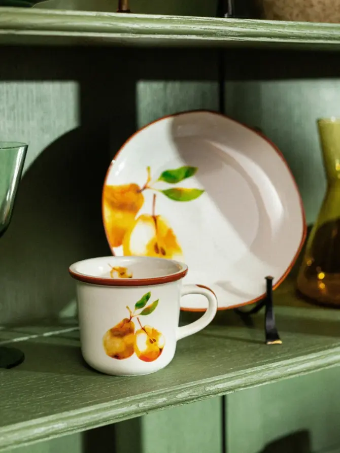 Kubek SKORD porcelanowy z gruszkami 0,3 l