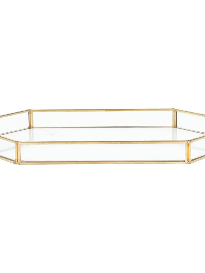 Taca GRAZIA ozdobna złota 27x15x2 cm
