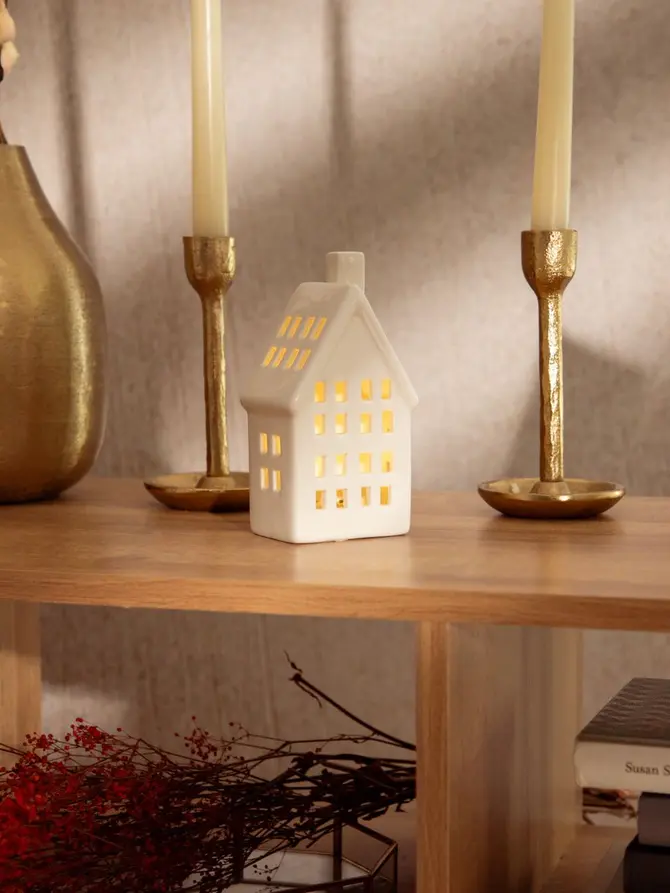 Domek LED COZY HOME ceramiczny 8x5,8x15 cm