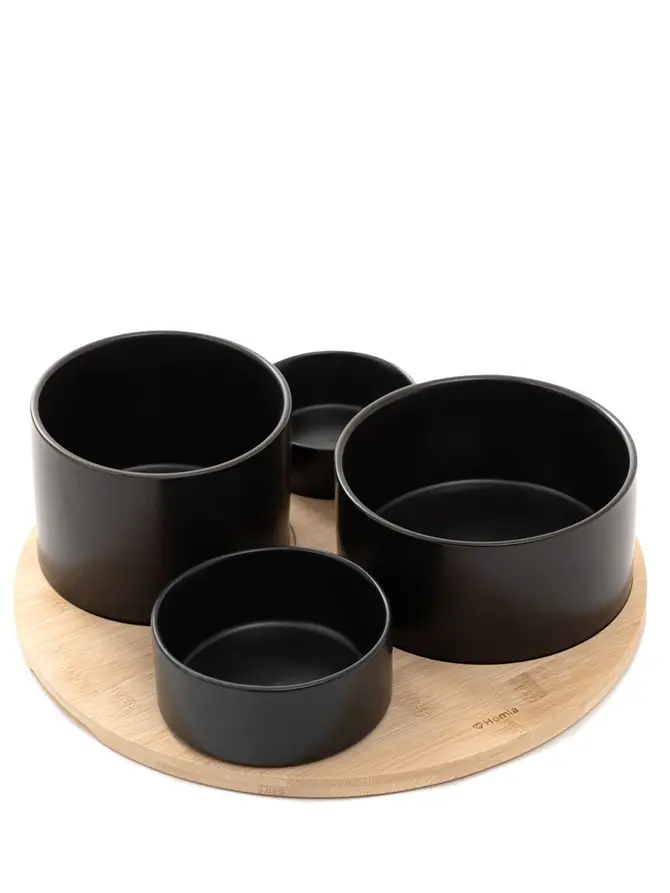 Zestaw YIFAN misek do serwowania 5 el., czarnych 33 cm
