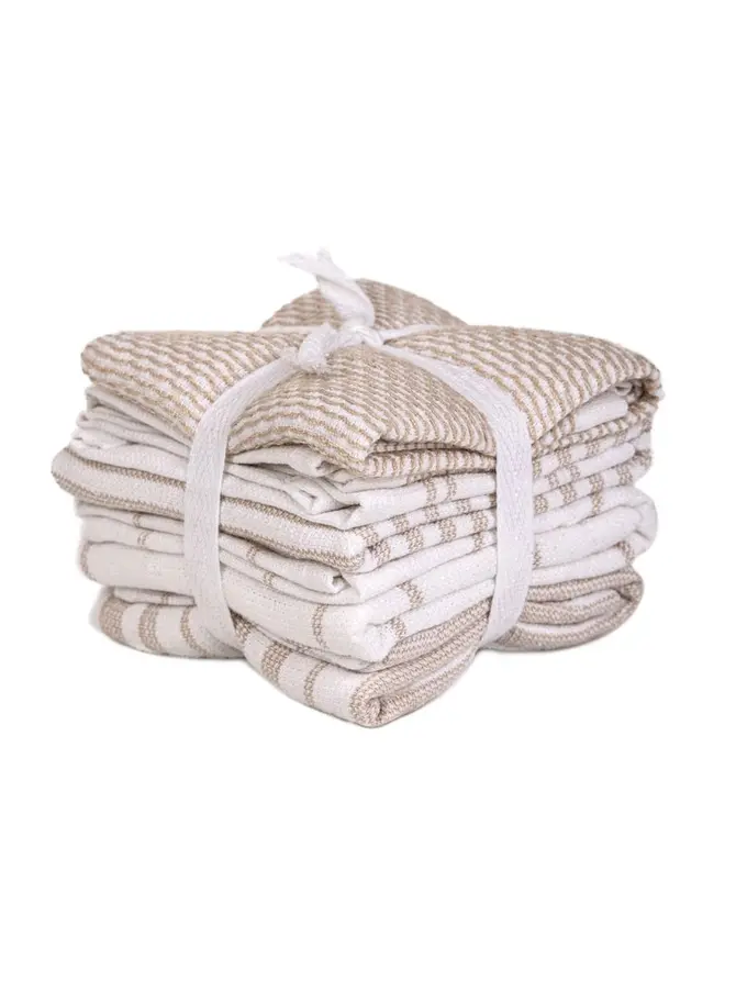 Zestaw ręczników uniwersalnych HERIETT Bawełnianych beżowych 4szt. 4*30x30 cm