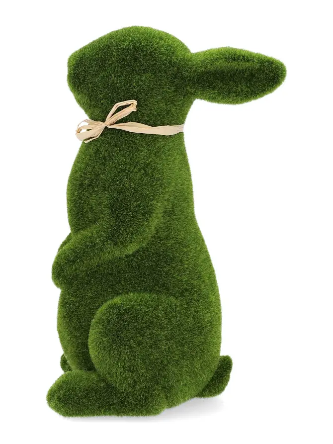 Figurka POLY zając stojący zielony 11x25 cm