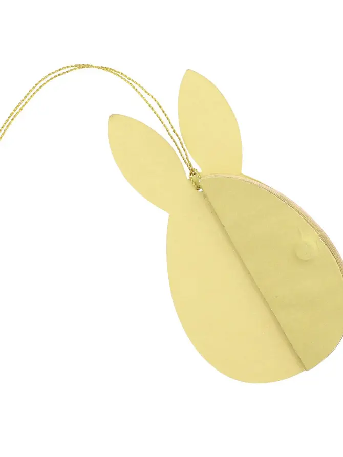 Zawieszka wielkanocna GALLA papierowa jajko z uszami żółte 15 cm