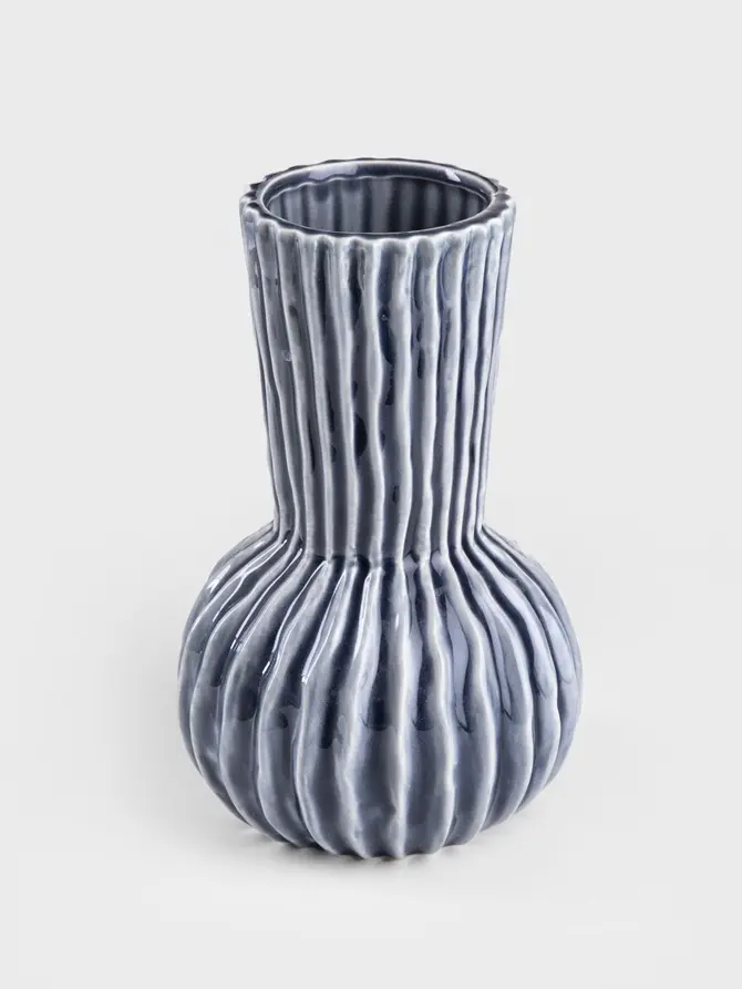 Wazon DELLI ceramiczny granatowy 14x14x22 cm