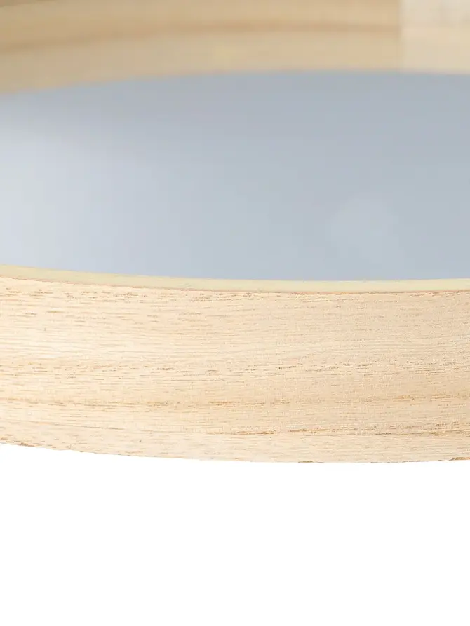 Lustro SCANDI WOOD wiszące na pasku 50x50 cm