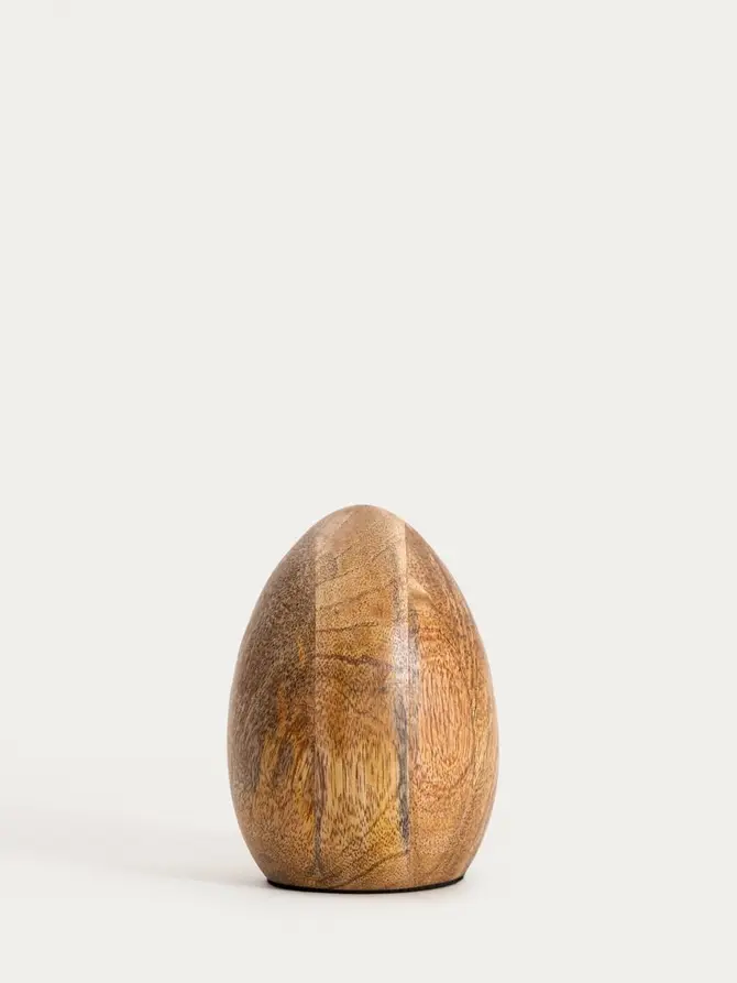Figurka TOBY jajko duże z drewna mango 9,5x13,5 cm