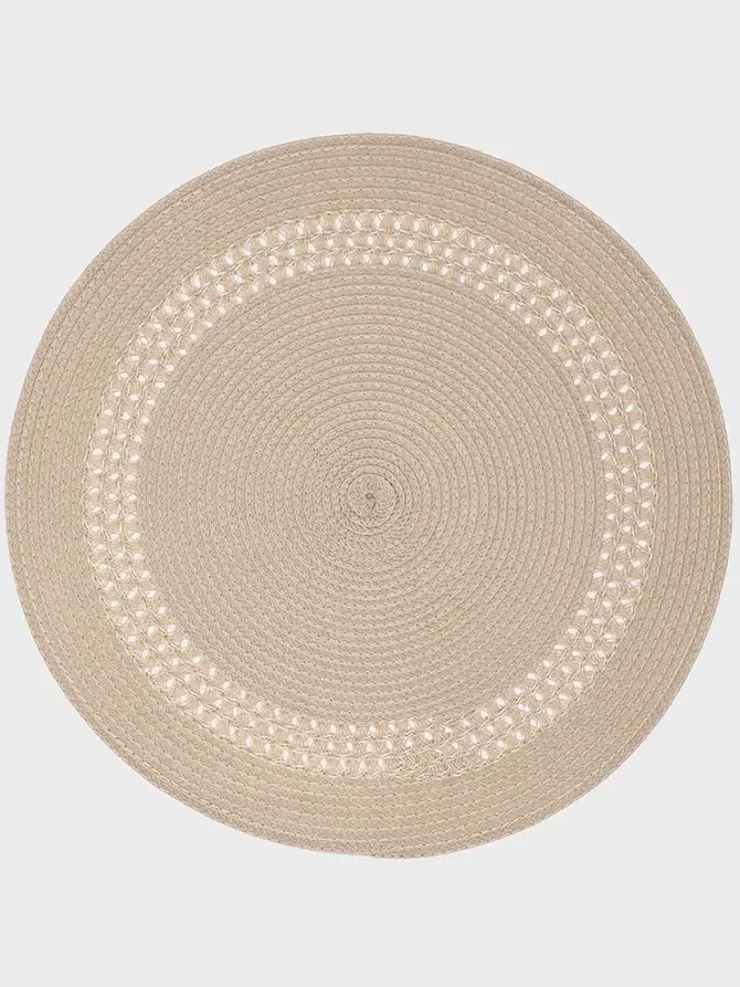 Podkładka do jadalni B2TRINA beżowa okrągła 39 cm