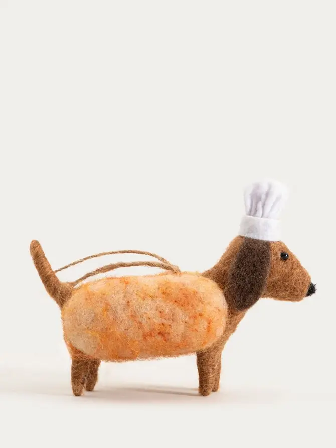 Zawieszka PETTIES jamnik w stroju hot doga 5 cm