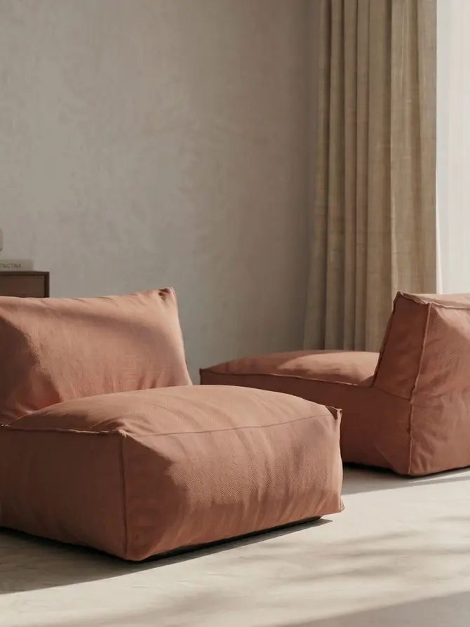 Fotel ogrodowy BAGSY ceglasty 95x95x80 cm