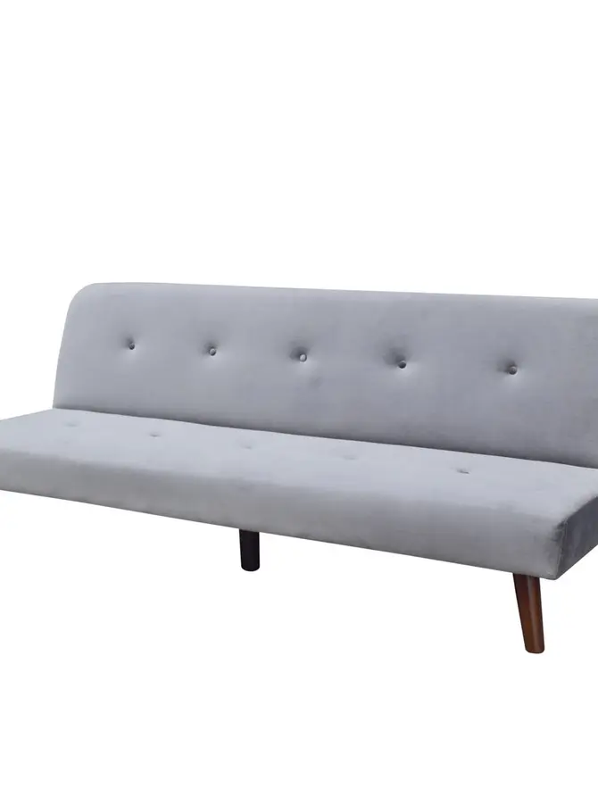 Sofa RINKO sofa 3-osobowa, z funkcją spania, welurowa ciemnoszara 195x81x74 cm