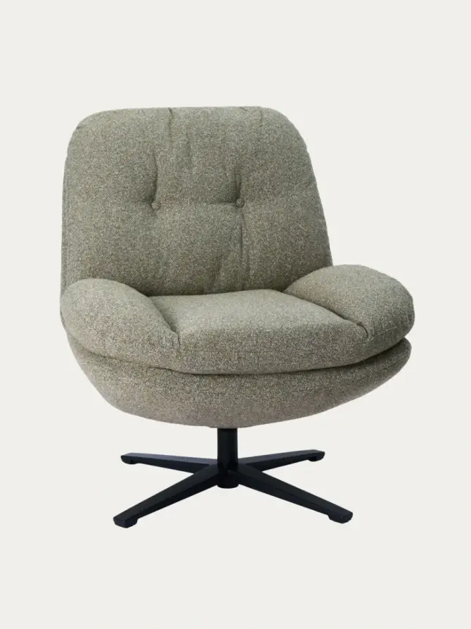 Fotel LUNARO obrotowy zielony 76x83x91 cm