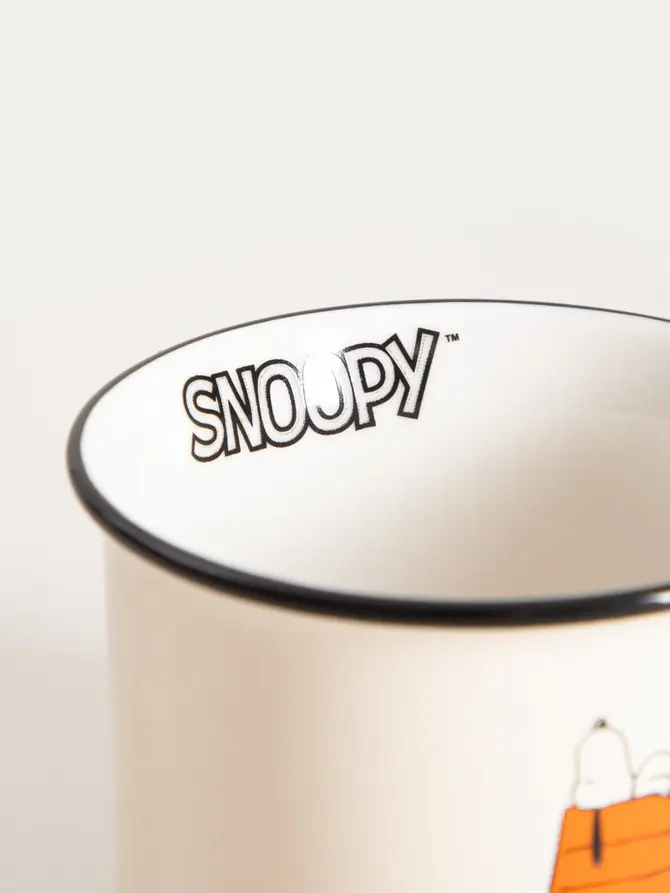 Kubek SNOOPY z domkiem kremowy 0,15 l