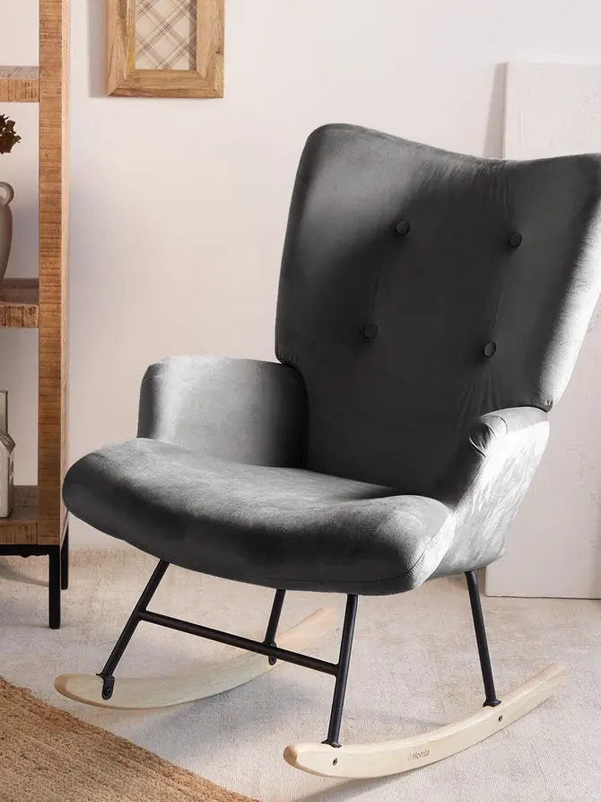 Fotel MOSS bujany szary 72x73x92 cm