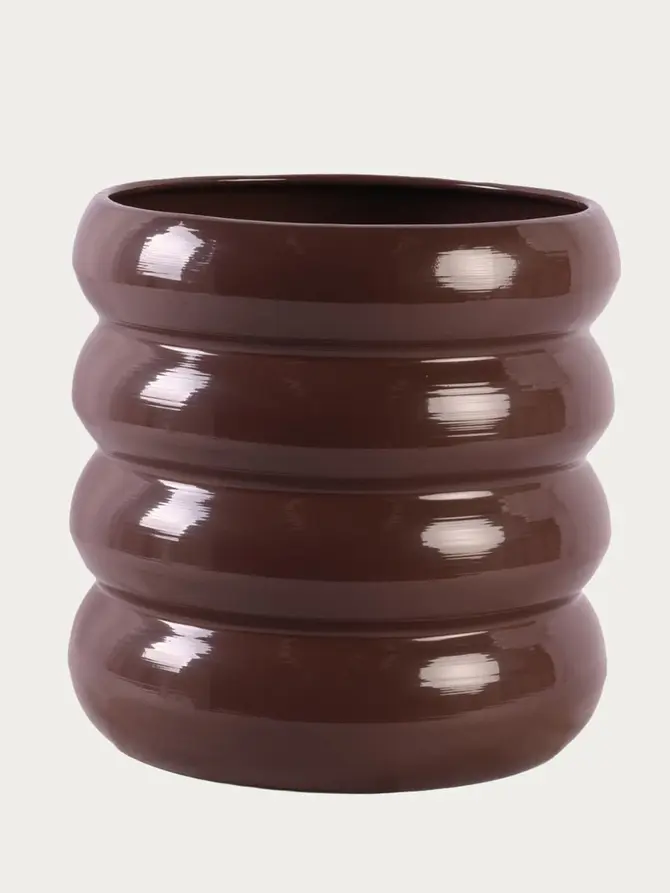 Stolik kawowy SOLTRE metalowy brązowy 37,5x37,5 cm