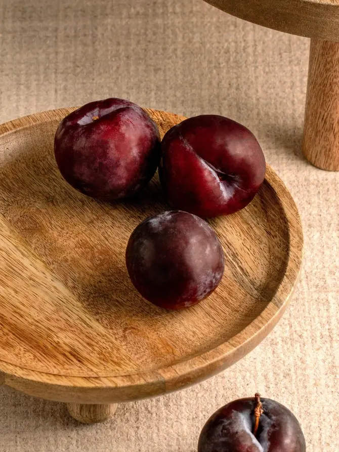 Patera SJAL MANGO drewniana niska 8x8 cm