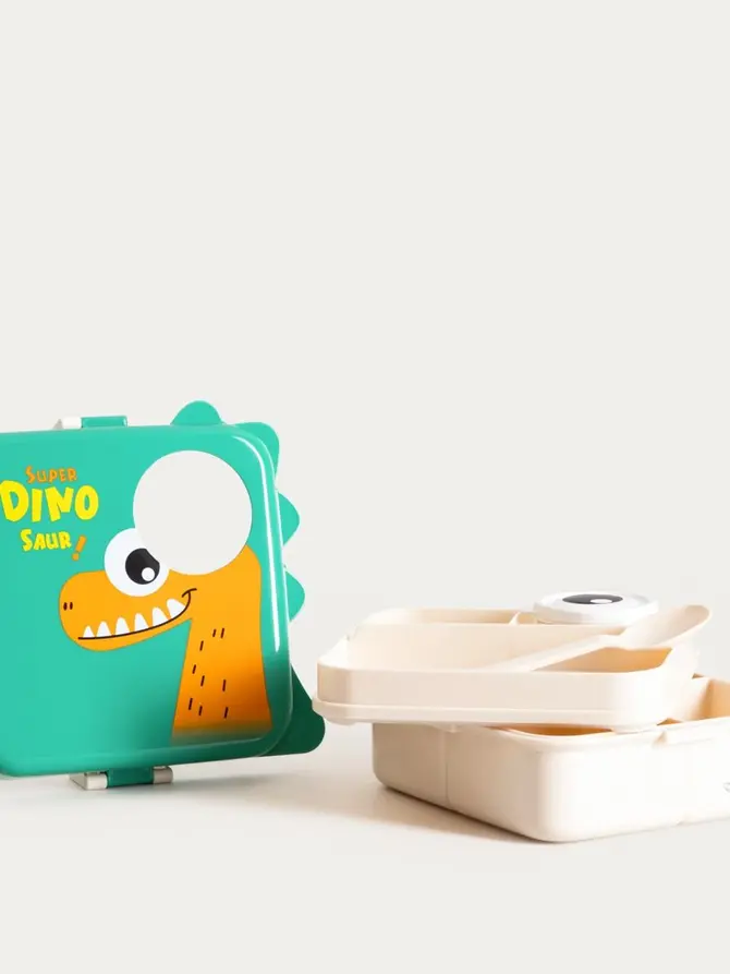 Lunchbox PETPACK niebieski z dinozaurem 1590ml+70ml