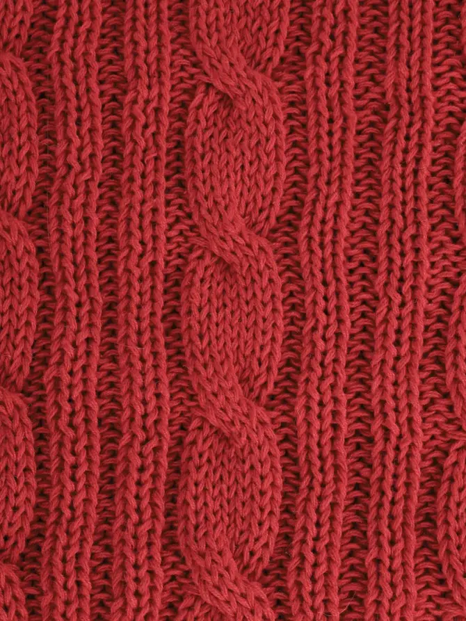 Koc NEW MJOLBY dziany sweterek bordowy 130x170 cm