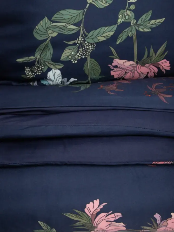 Pościel EC NIGELLA z mikrofibry w kwiatowy wzór 160x200 + 2*70x80 cm
