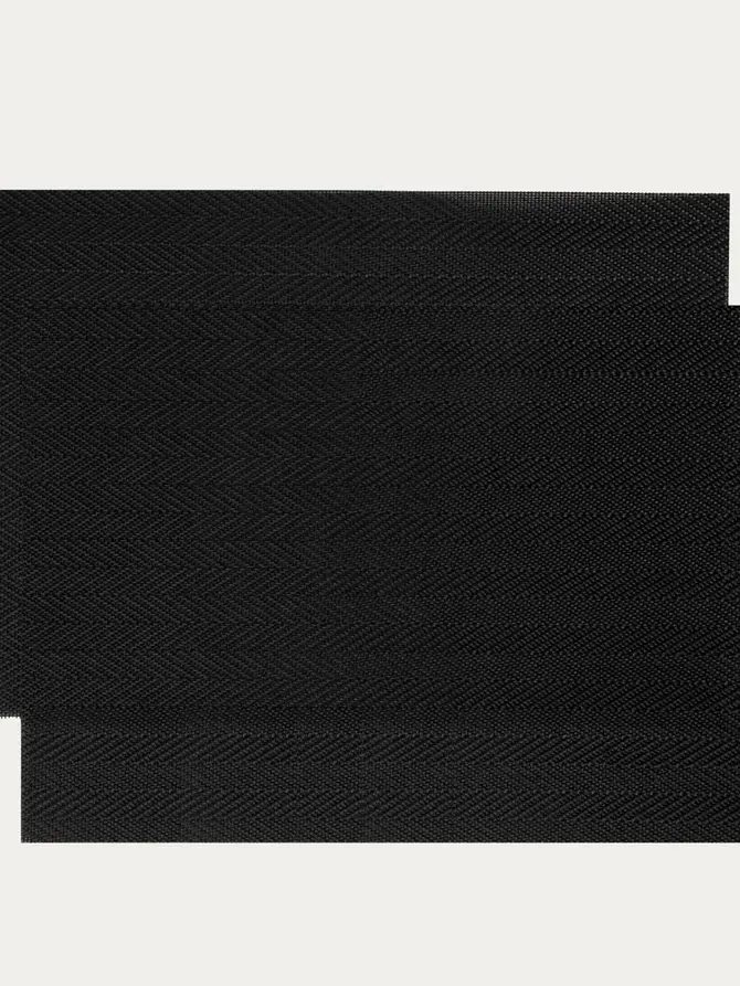 Maty stołowe CLASIC czarne, zestaw 2szt. 30x45 cm