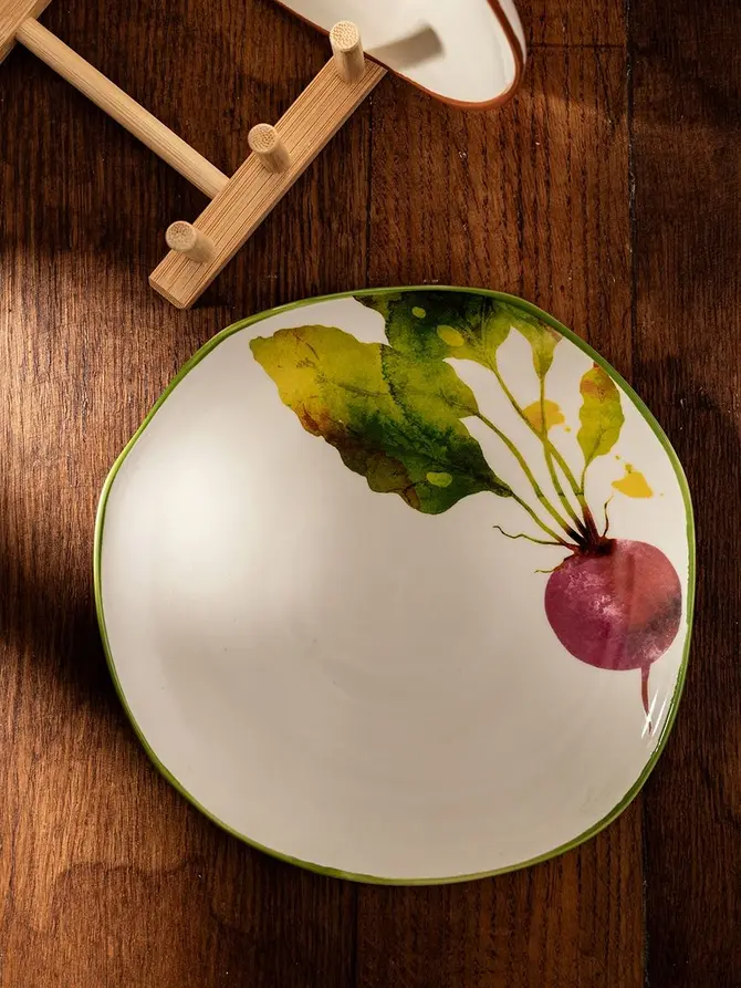 Talerz SKORD porcelanowy deserowy z burakiem 20 cm
