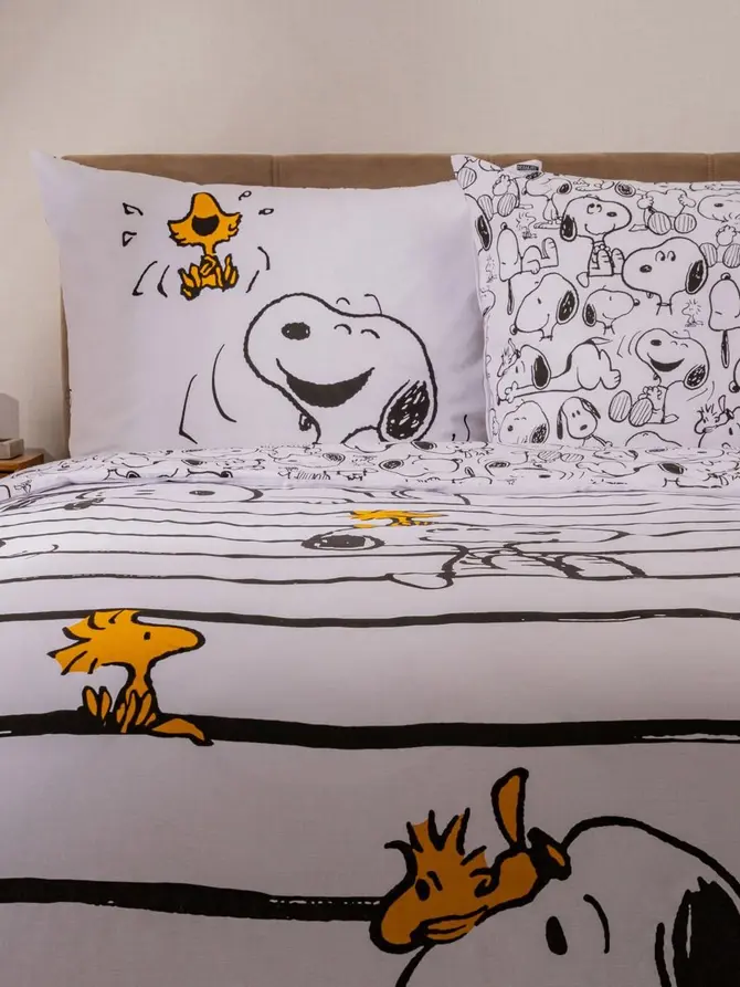 Pościel SNOOPY bawełniana ze wzorem 220x200 + 2*70x80 cm
