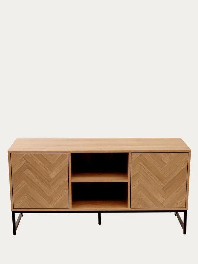 Szafka RTV SWEN natural z metalowymi nogami 120x38x60 cm