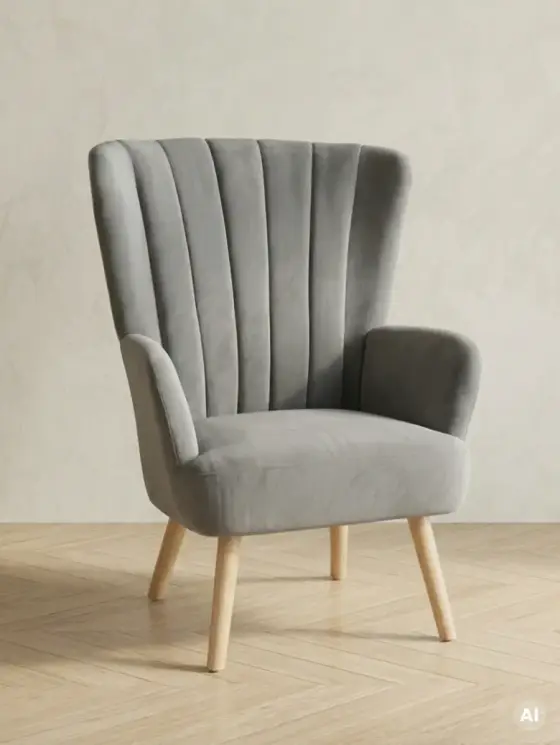 Fotel MILLS szary 75x79x102 cm