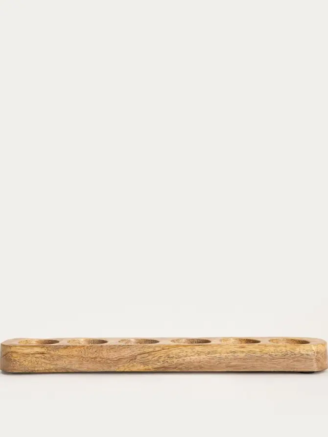 Patera REGO drewniana na jajka 5x31 cm