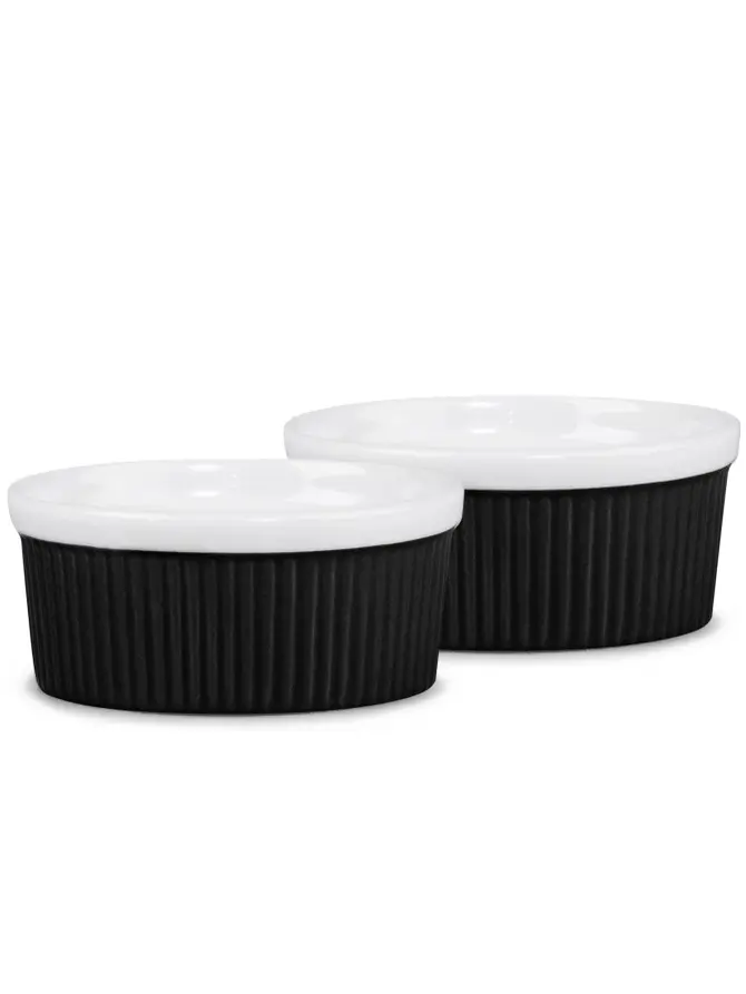 Zestaw naczyń do zapiekania TINEO czarnych 2 szt. 9 cm