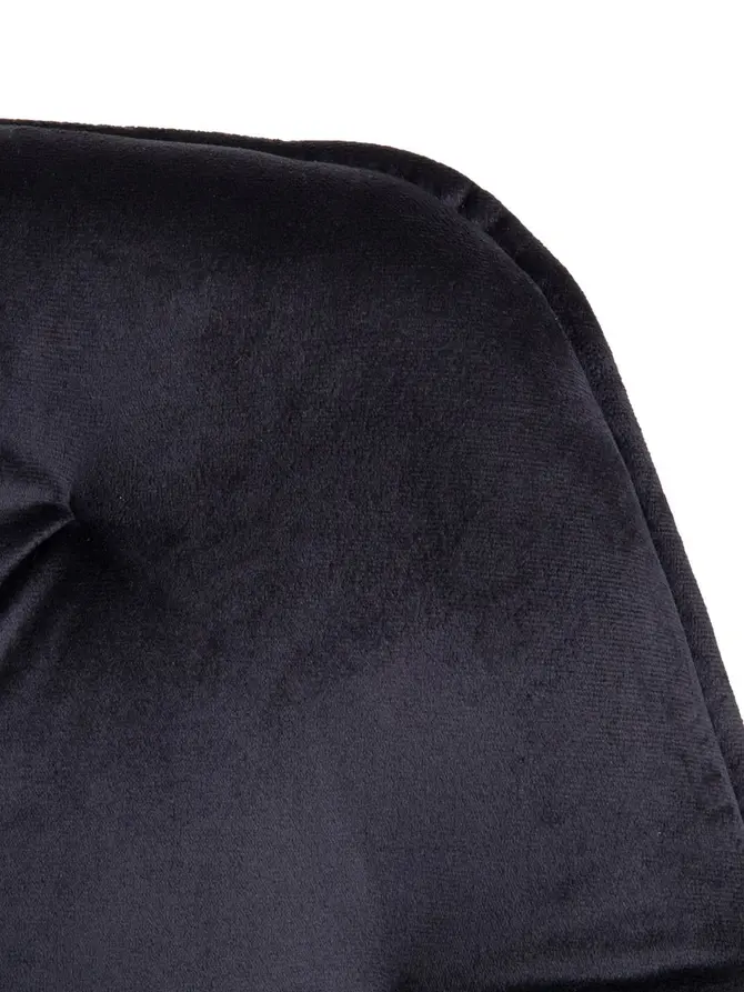 Fotel FLOSSI welurowy obrotowy czarny 57x61x80-90 cm