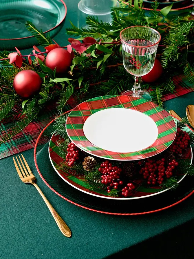 Talerz TARTAN głęboki 20 cm