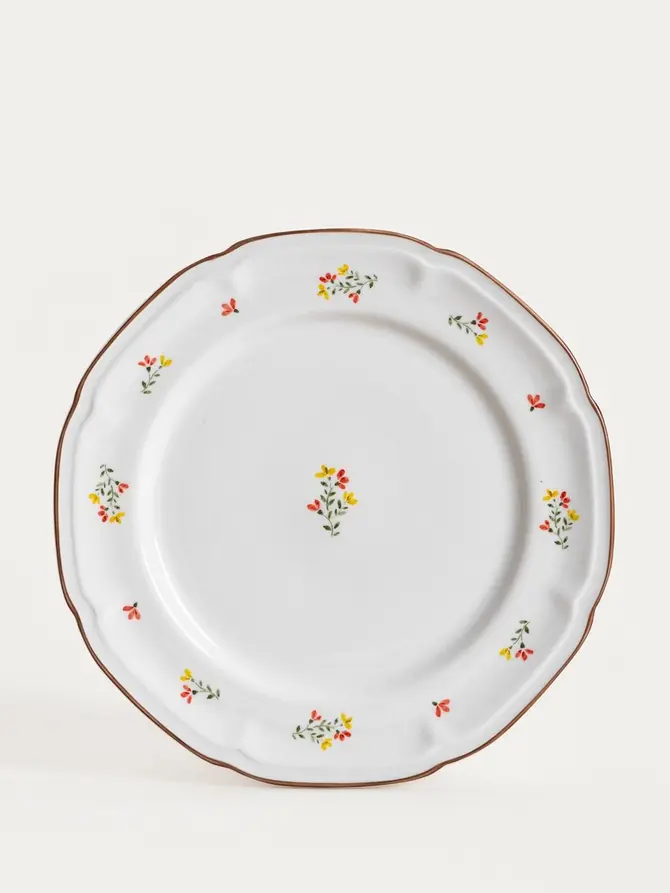 Talerz GRETA obiadowy z kwiatuszkami 27 cm