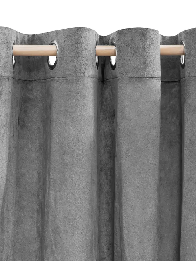 Zasłona PATTY welwetowa szara 140x250 cm