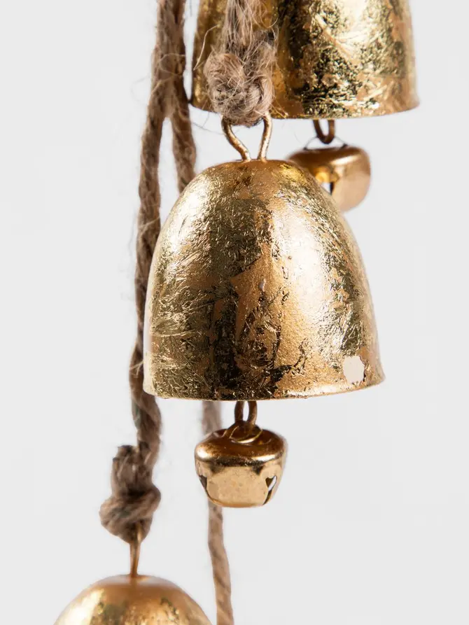 Zawieszka OLDY METAL dzwonki złote 40 cm