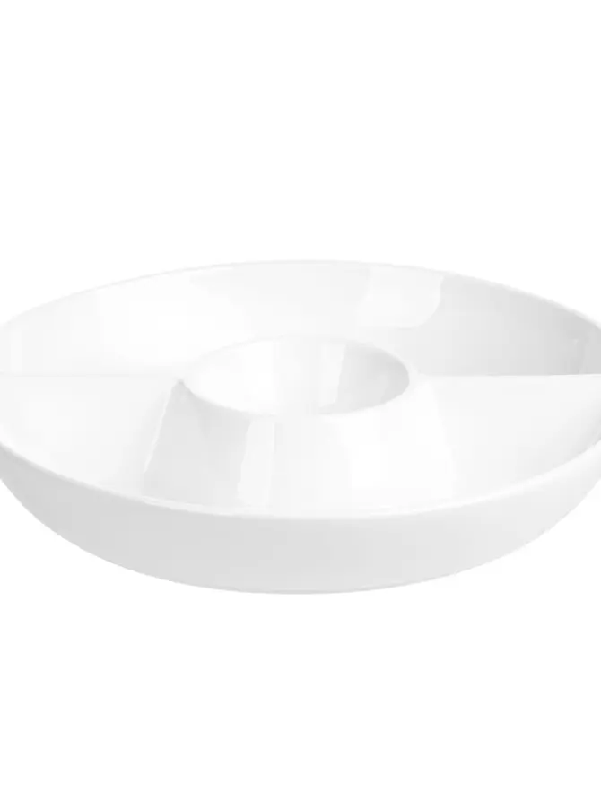 Półmisek NEGAS okrągły z miejscem na dip 30 cm