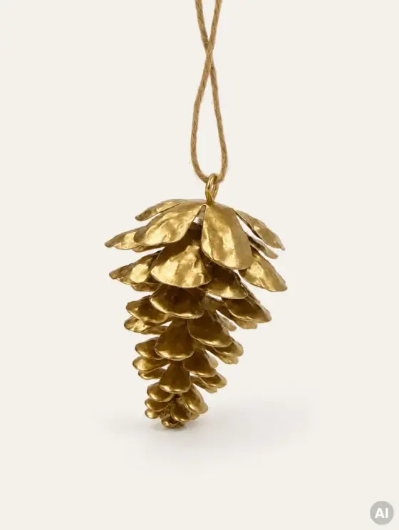 Zawieszka PINETRA metalowa szyszka 6,5x6,6x9 cm