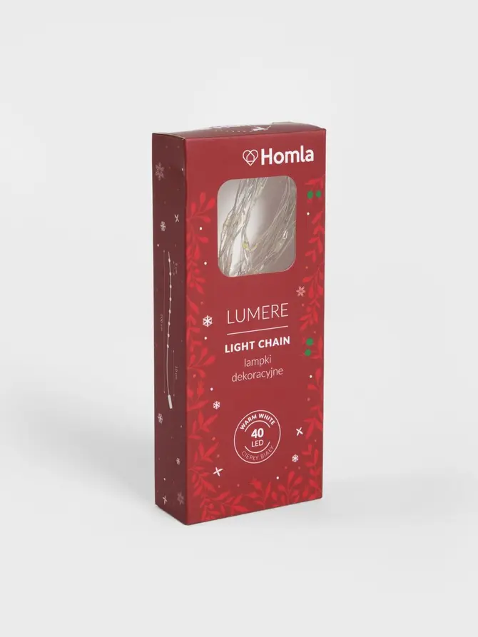 Lampki LUMERE dekoracyjne, światło: ciepła biel 40 LED