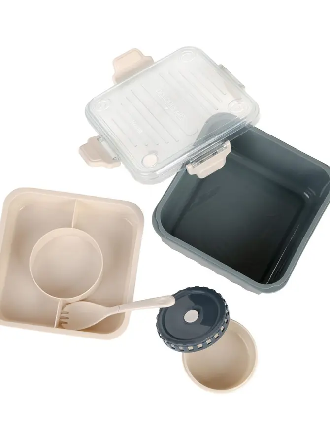 Lunchbox POPPIE z łyżeczką niebieski 2.15 l